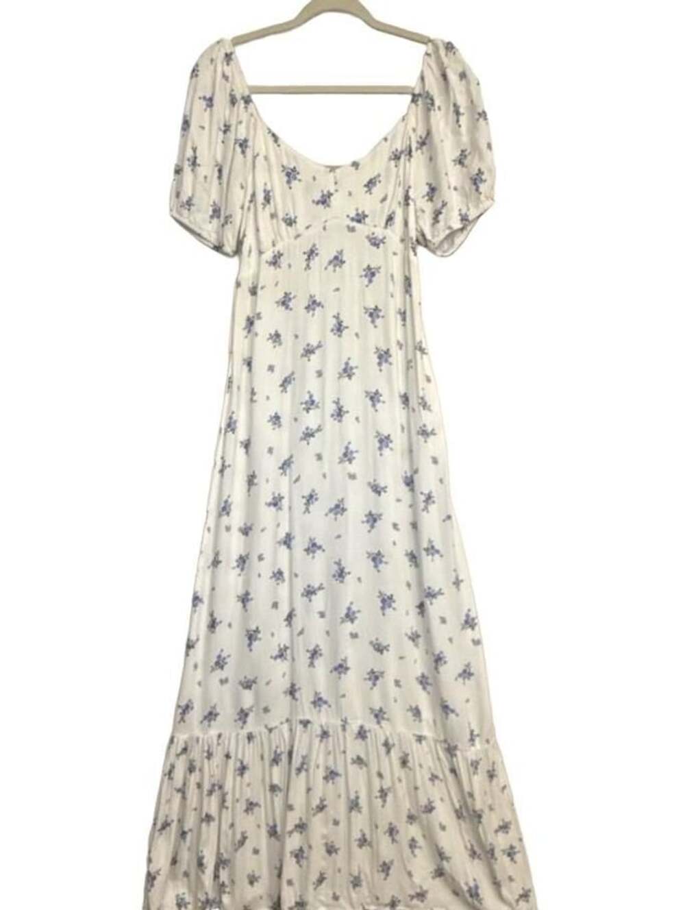 Forever 21 Floral Coquette Smocked Maxi Dress Size M